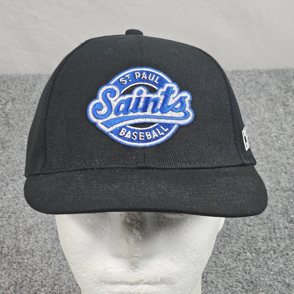 St Paul Saints Baseball Hat Black Embroidered Strapback MiLB Twins Affiliate AAA